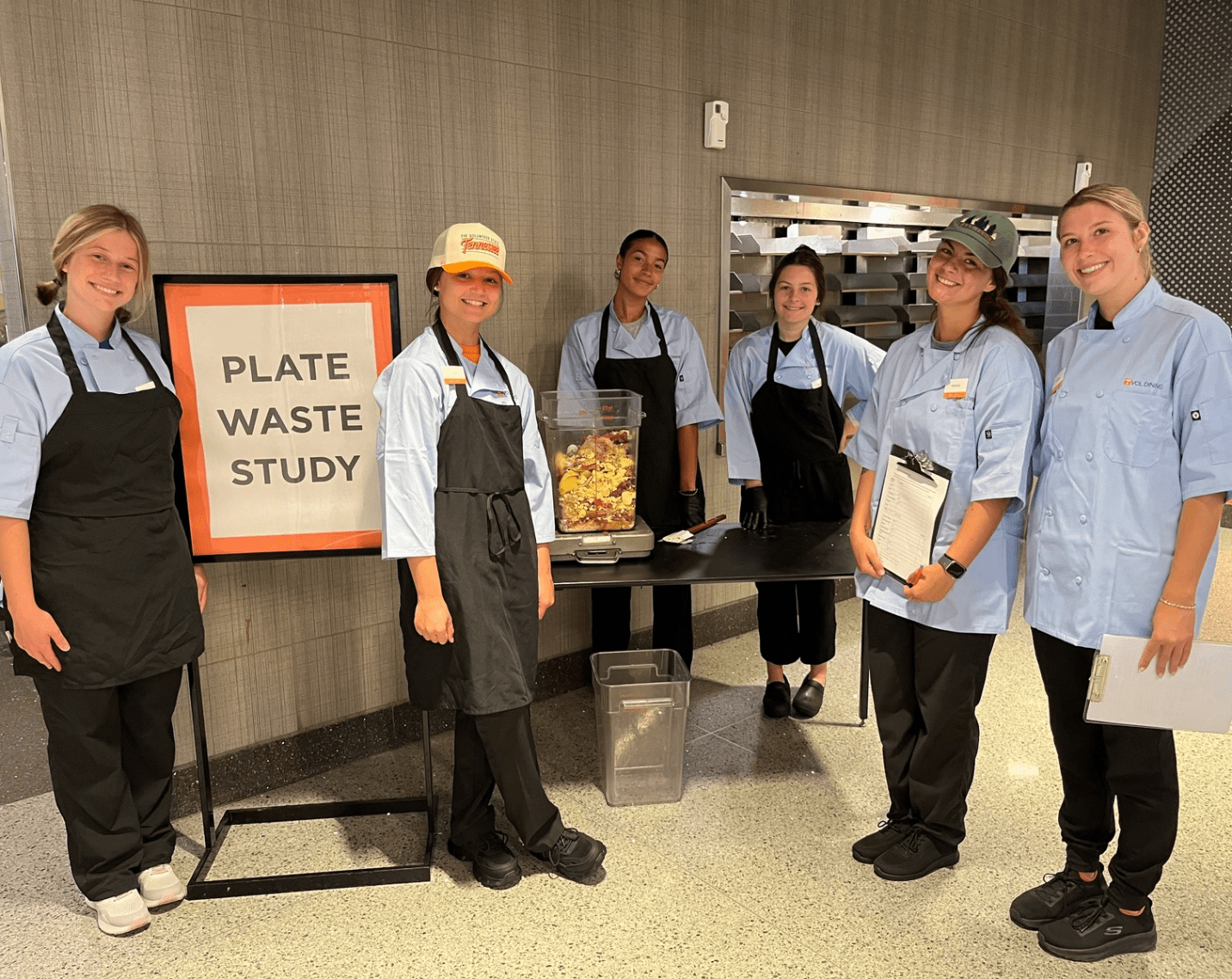 A photo of a group of student interns for Vol Dining at the University of Tennessee, Knoxville.